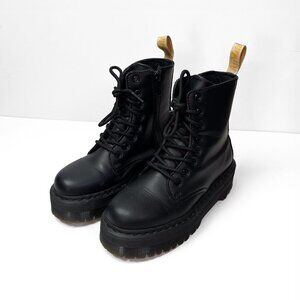 Dr. Martens Womens Size 7 Vegan Leather Jadon Mono Platform Boots Black